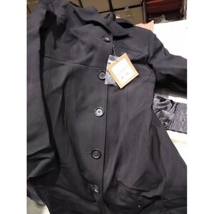 Kwaidan Editions-Waisted Structured Wool Coat-Black-FR 38 (US Women's 4)